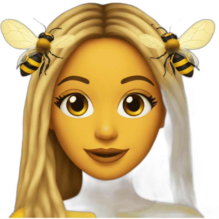 Beyoncé and a bee emoji