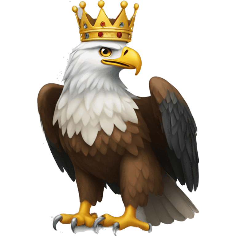 eagle wearing crown emoji