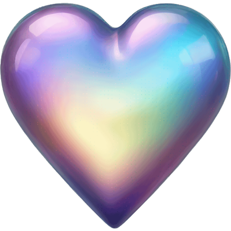 Iridescent glass heart emoji