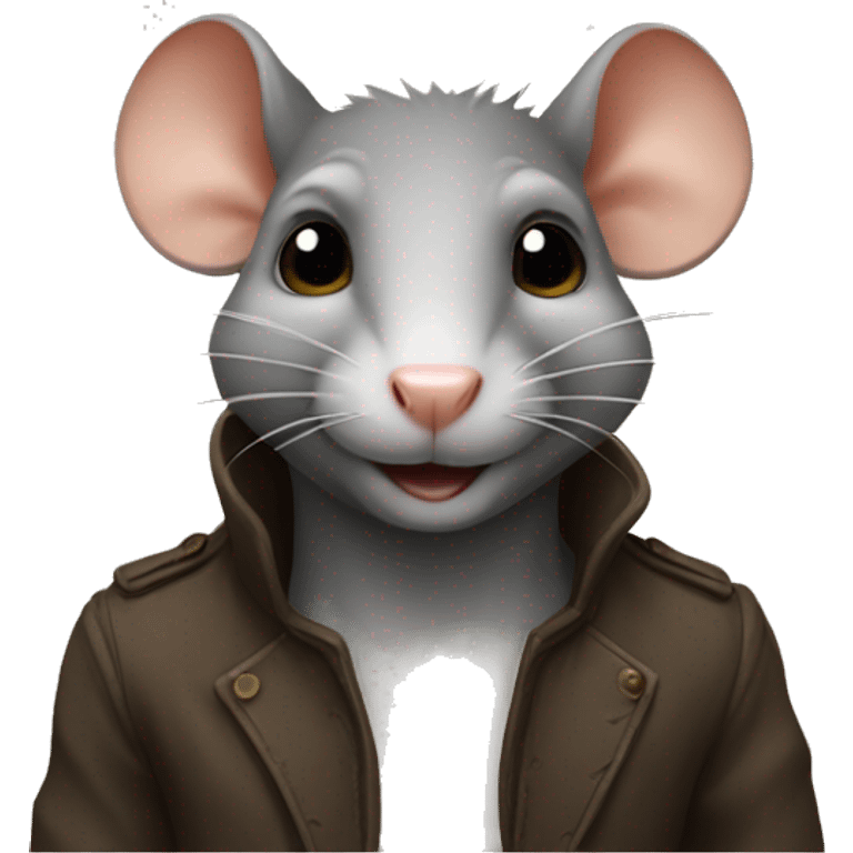 A handsome rat emoji