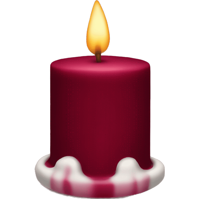 Dark red velvet candle emoji