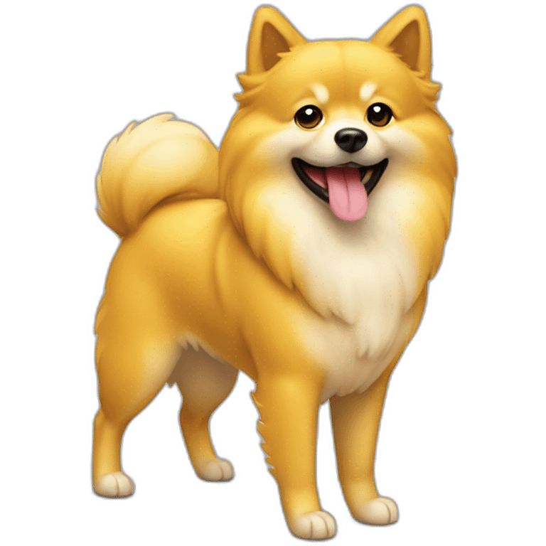 Spitz amarelo sorrindo emoji