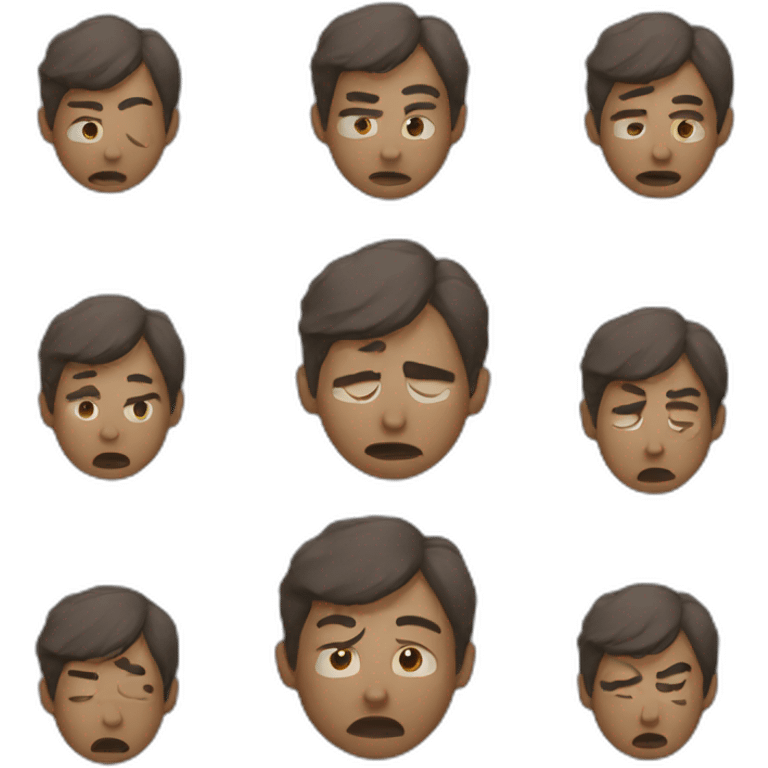 man stressful emoji