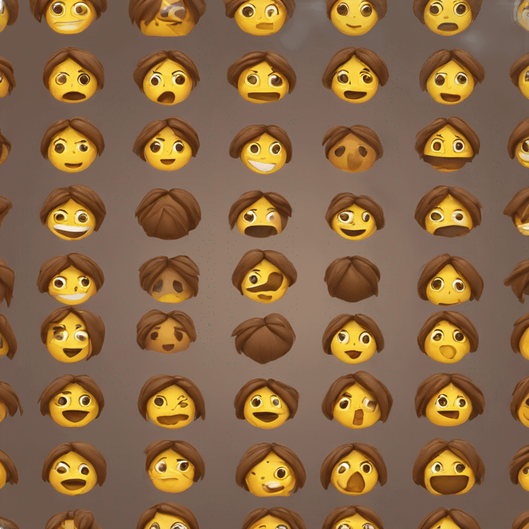 Chica pelo cobrizo haciendo pestañas emoji