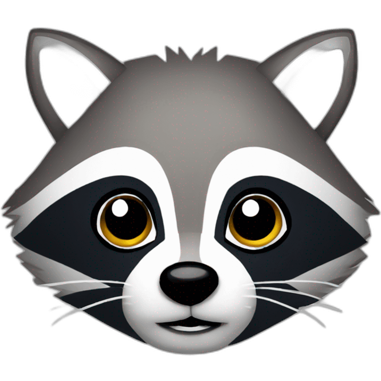 Pixelated raccoon emoji