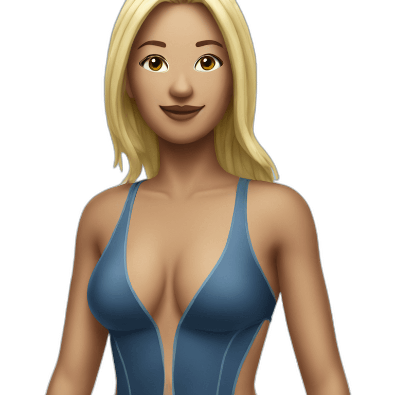 realistic sexy woman swimming suit emoji