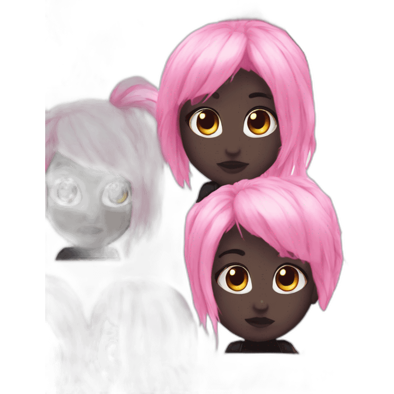 GOth Loli pink hair emoji