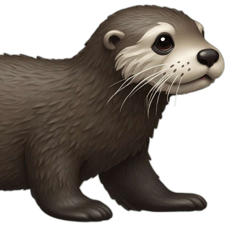 walking sea otter side view emoji