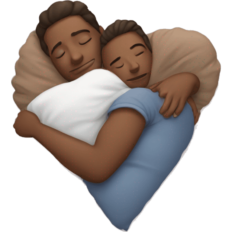 sleeping love in warm embrace emoji