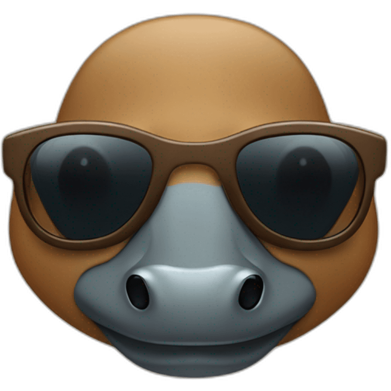 cute platypus head with sunglasses emoji