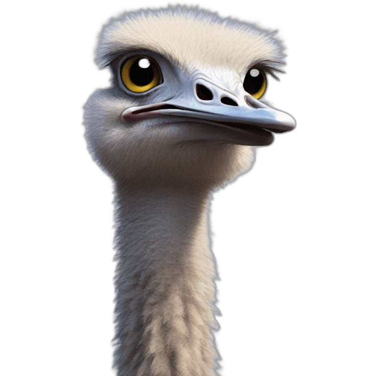 ostrich head smug anime emoji