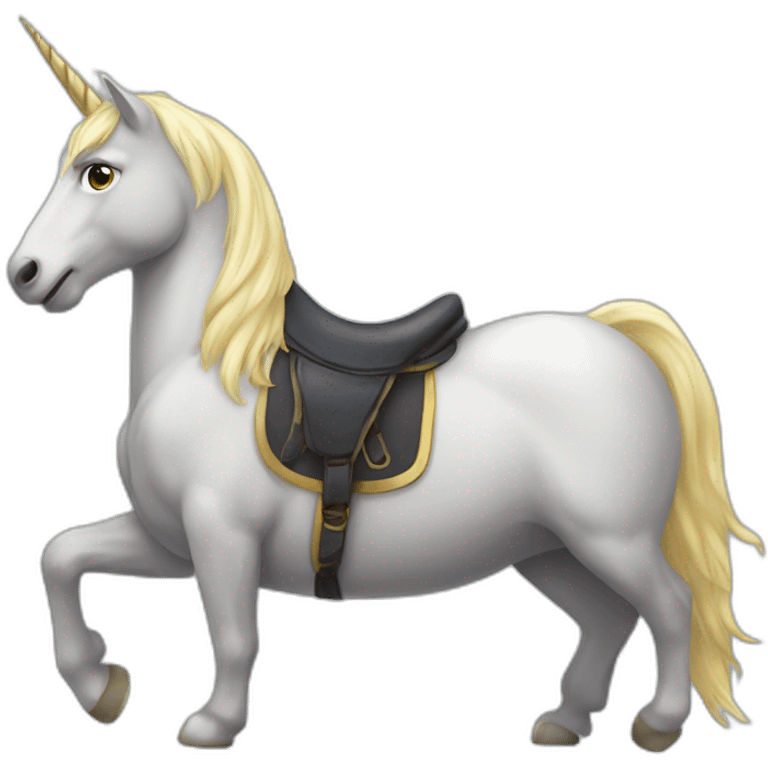 Chat sur licorne emoji