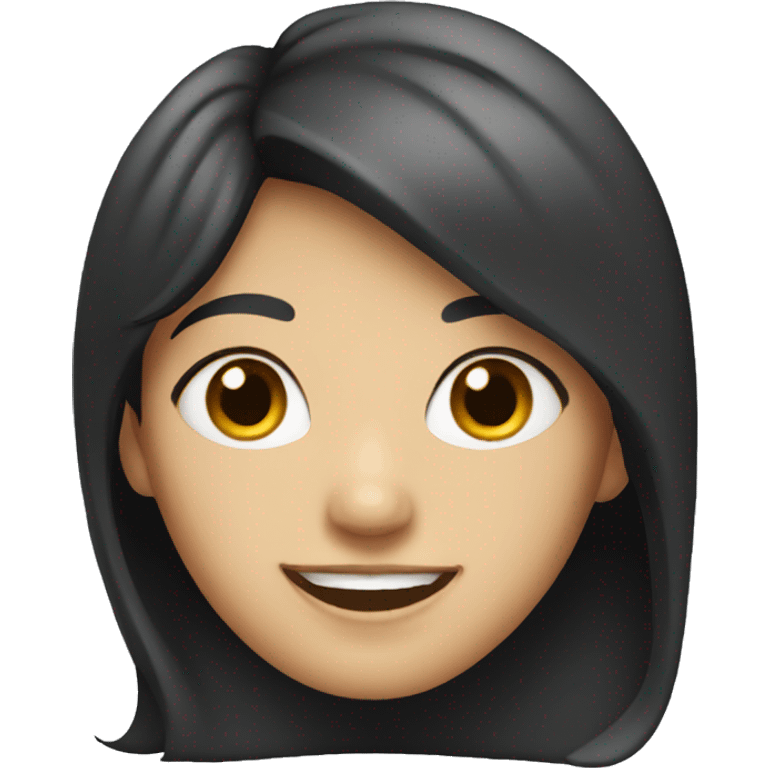 Smiling lady with dark hair emoji