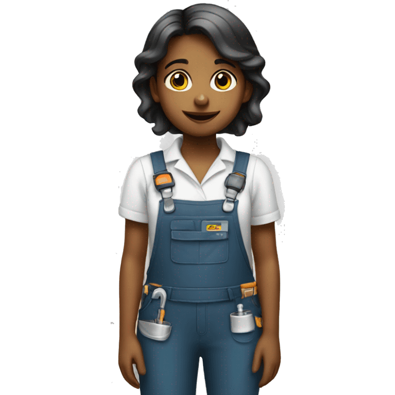 little girl as maintenance person emoji