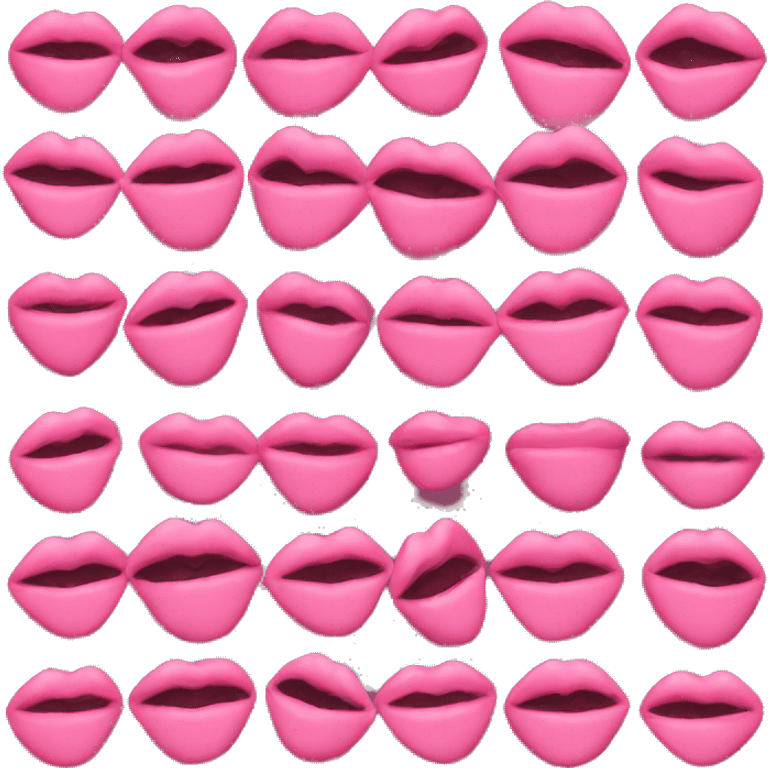 Pink kiss lips emoji