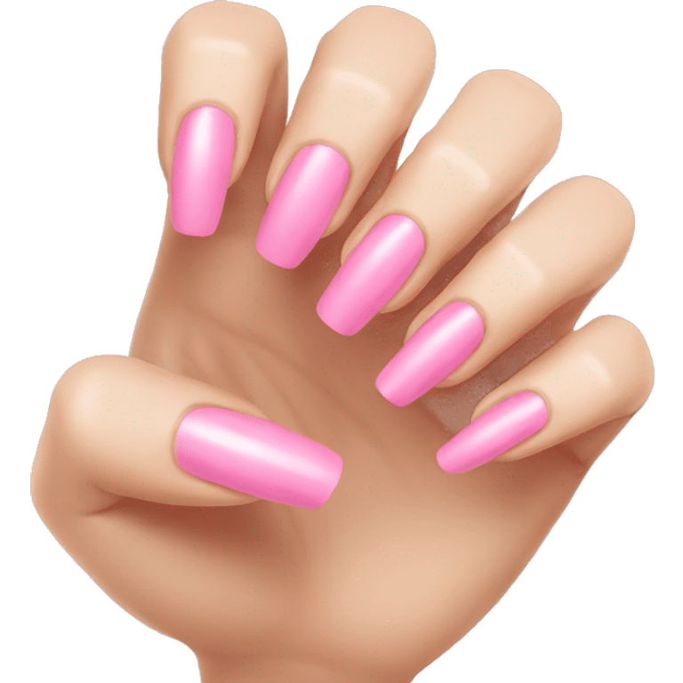 long pink nails emoji