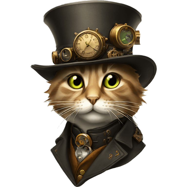 Cat steampunk emoji