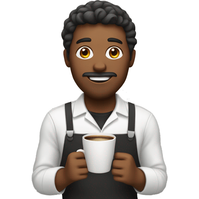 Barista HOLDING A CUP OF COFFEE emoji