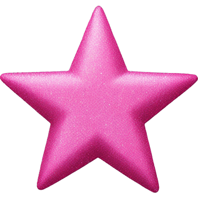 pink star with glitter and in the sky emoji