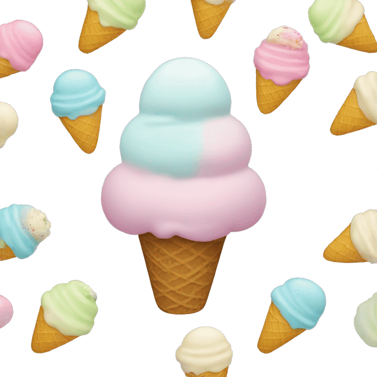 Pastell ice cream emoji