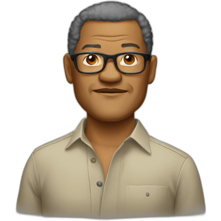 laurence-fishburne cartoon wearing shirt emoji