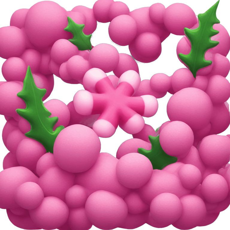 Pink Christmas reef emoji