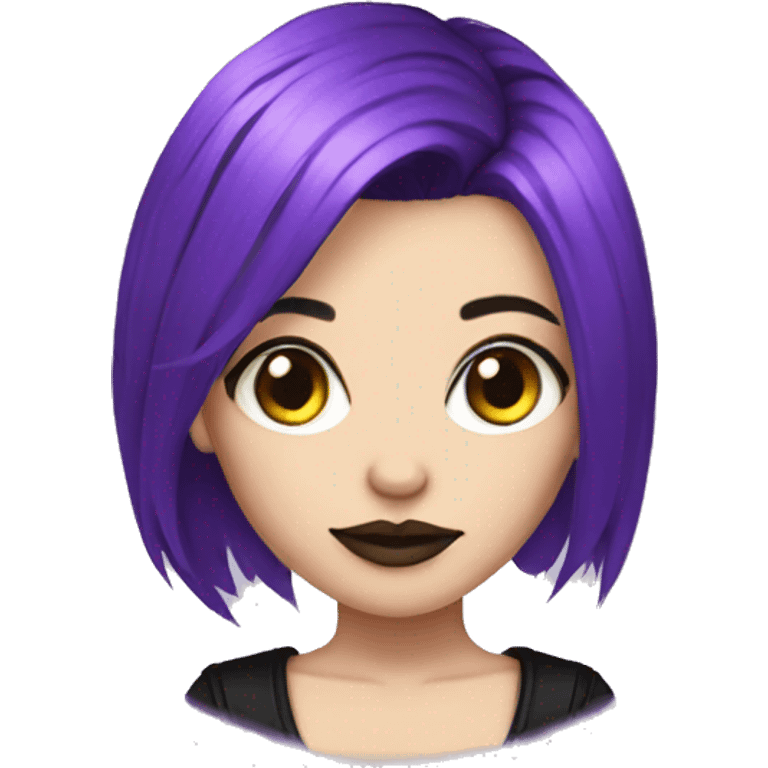 purple hair goth chick emoji