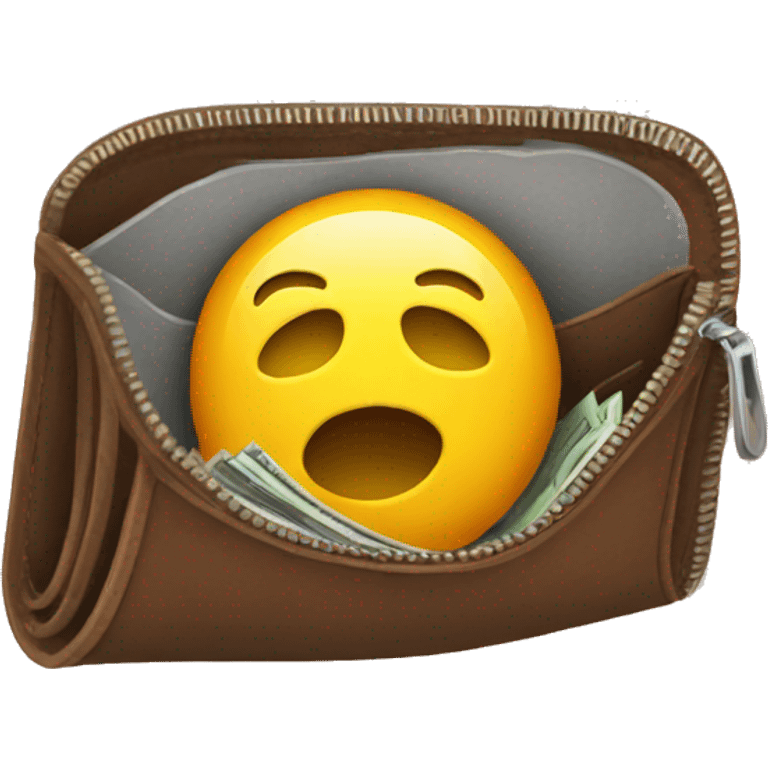 inside empty wallet emoji