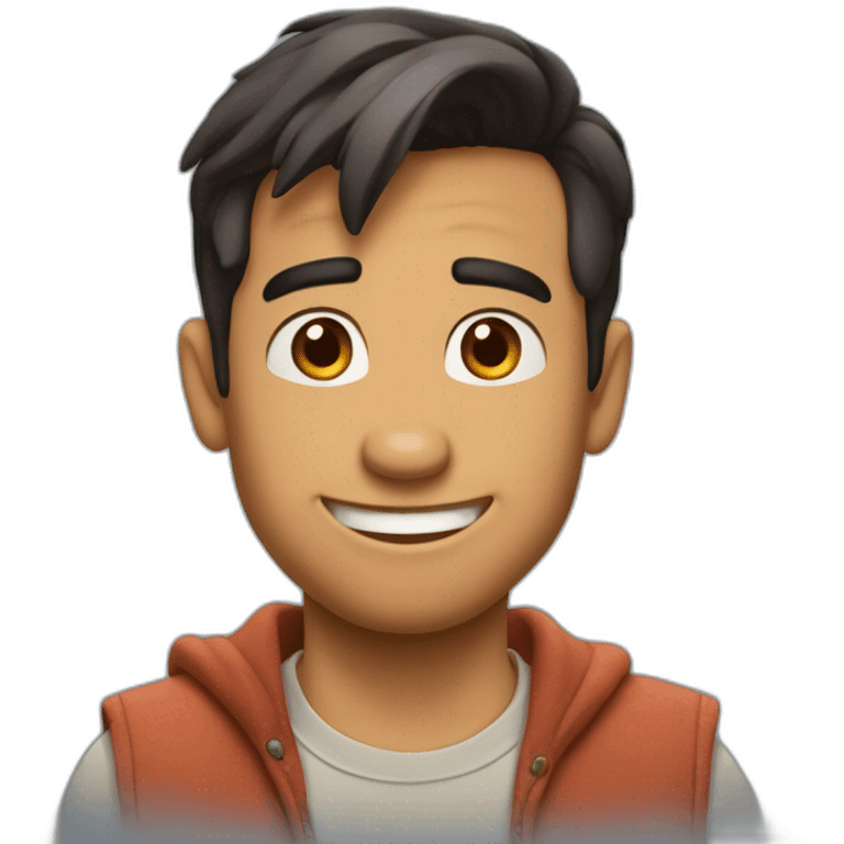 imágen al estilo de Disney Pixar de un chico rubio  emoji