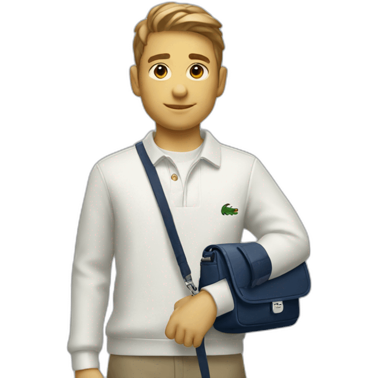 Lacoste shoulder bag boy emoji