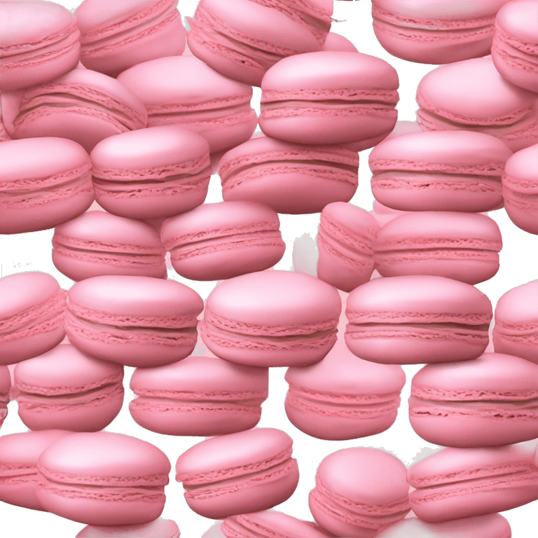 Realistic light pink macaron isolated emoji