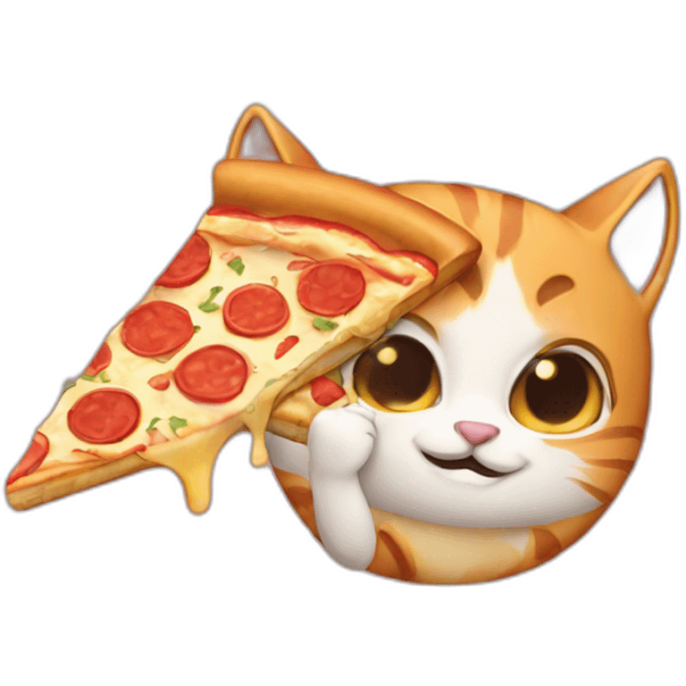 gato eating pizza emoji