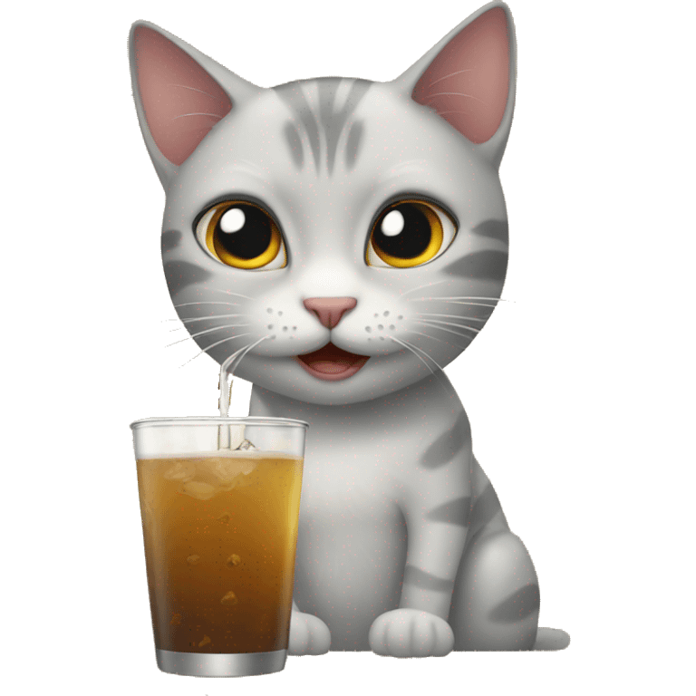 cat thirsty emoji