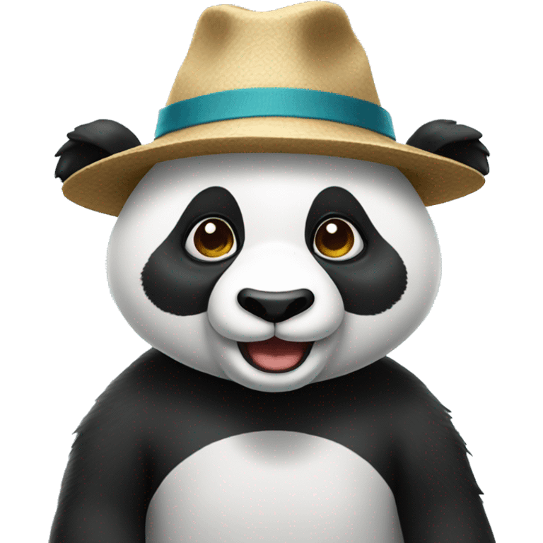 Panda wearing a hat emoji