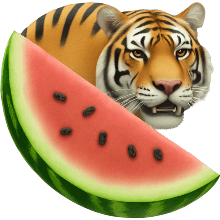 Watermelon bacon tiger  emoji