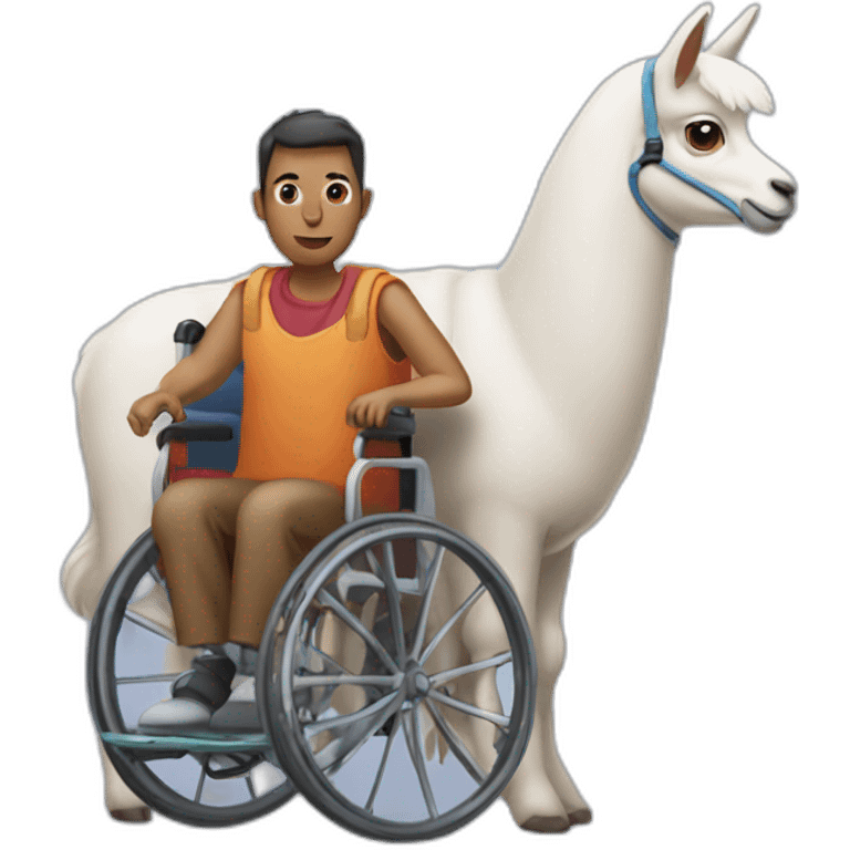 lama in wheelchair emoji