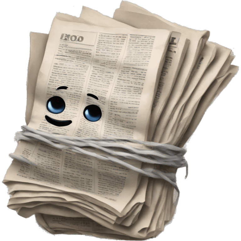 a bundle of newspaper emoji