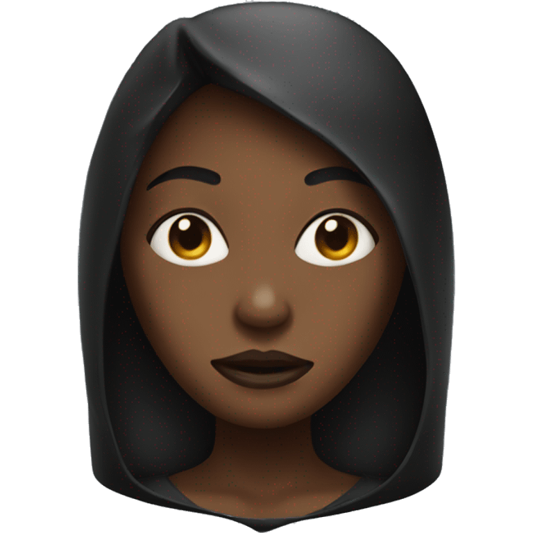 Black girl wearing the mask from the scream movie  emoji