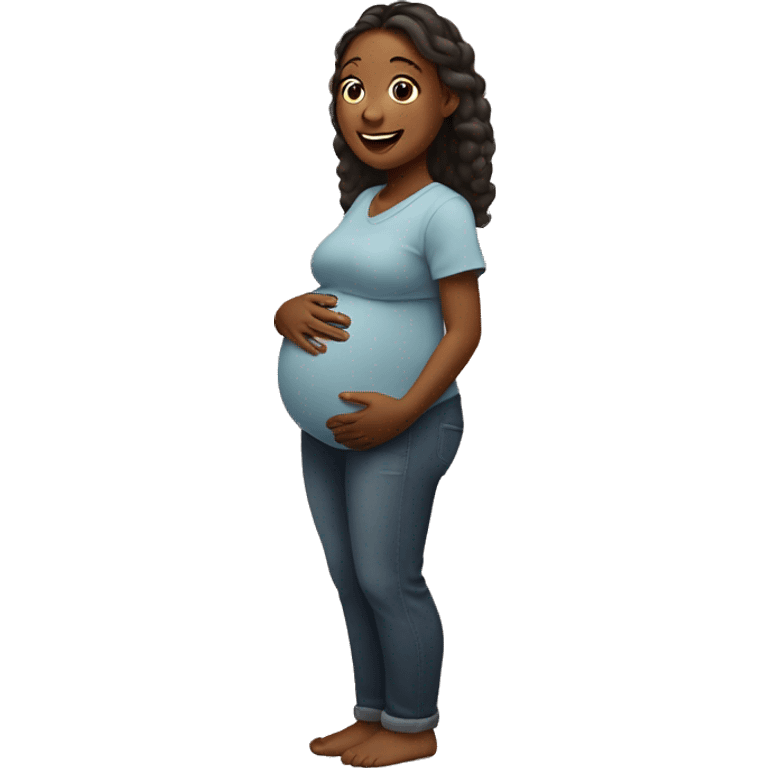 Happy pregnant genetic emoji