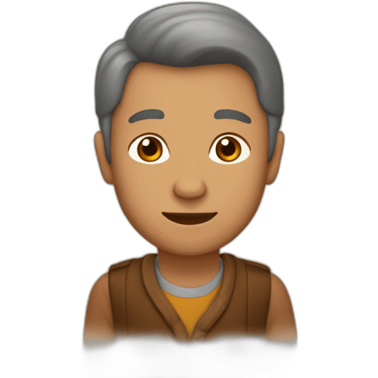 Homme brun âgée d'une 15 années emoji