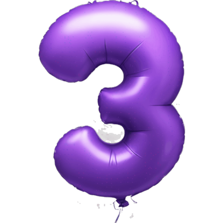 number 3 balloon emoji