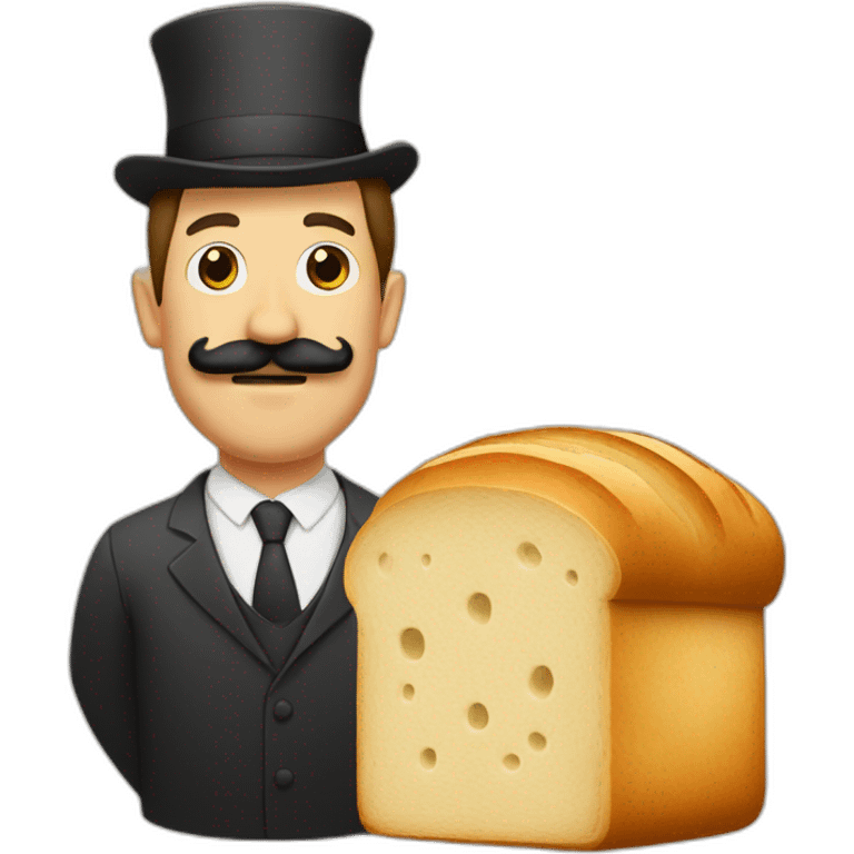 Moustaches and a loaf of bread emoji