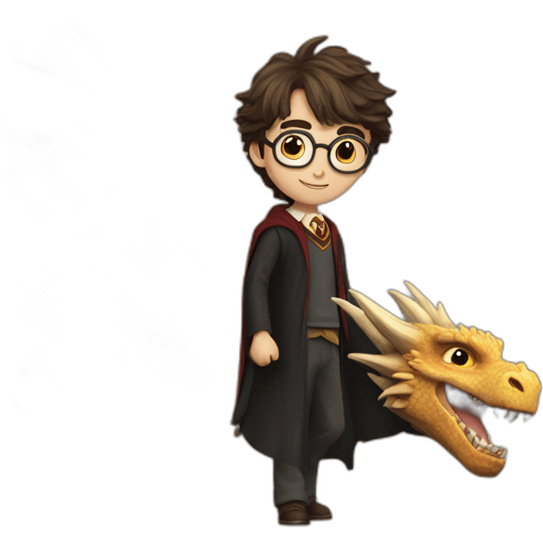 Harry Potter sur un dragon emoji