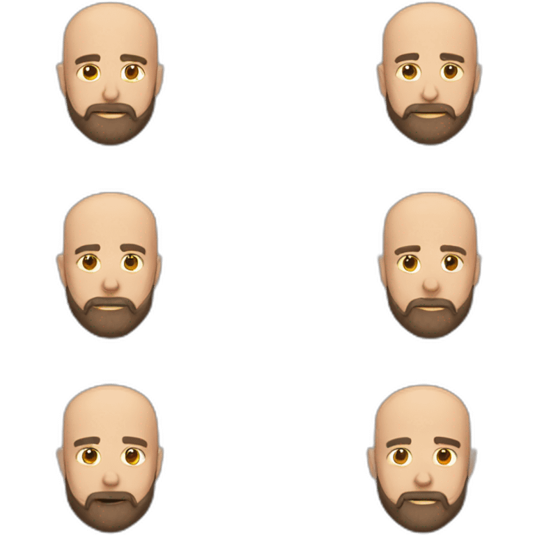 bald and bearded emoji