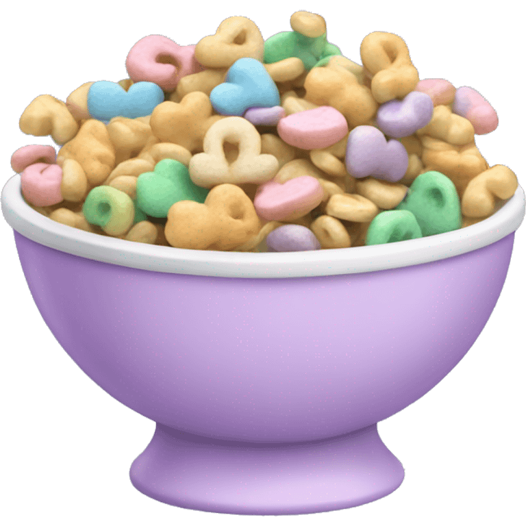 Pastel bowl full of Lucky charms  emoji