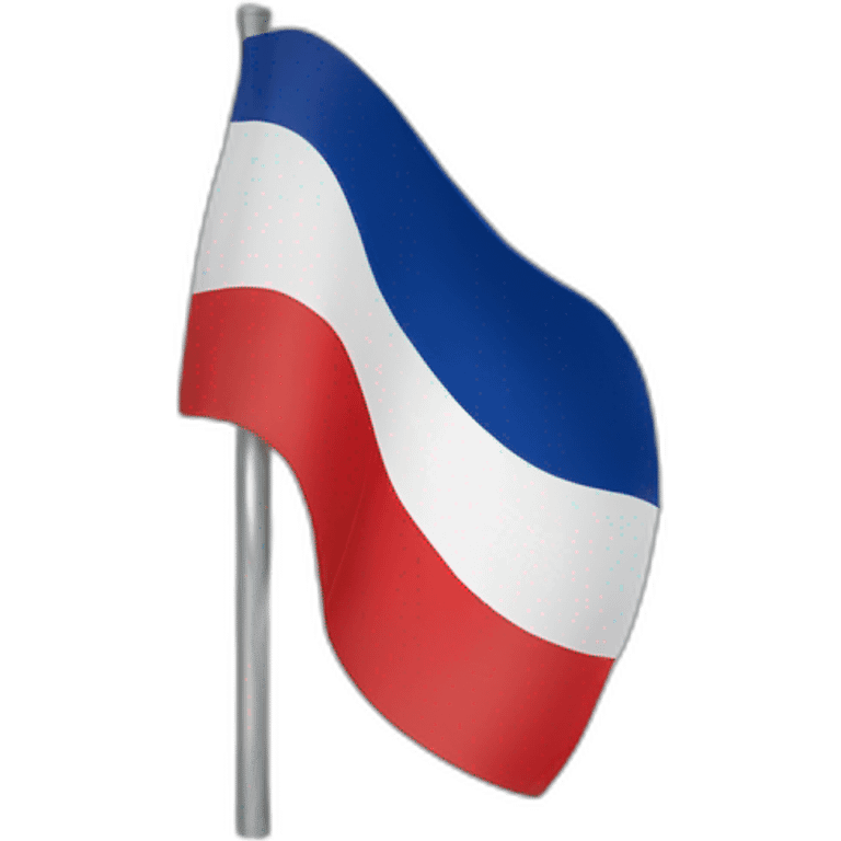 The French flag facing forward without attachment. emoji