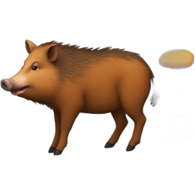 Wild boar eat chicken nuggets emoji