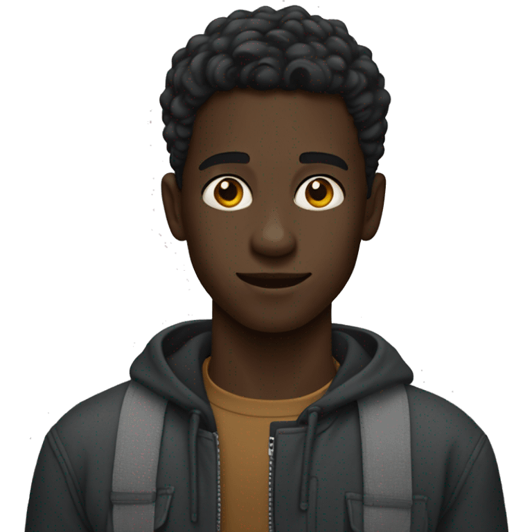 A 20-year-old slim, dark-skinned boy. emoji