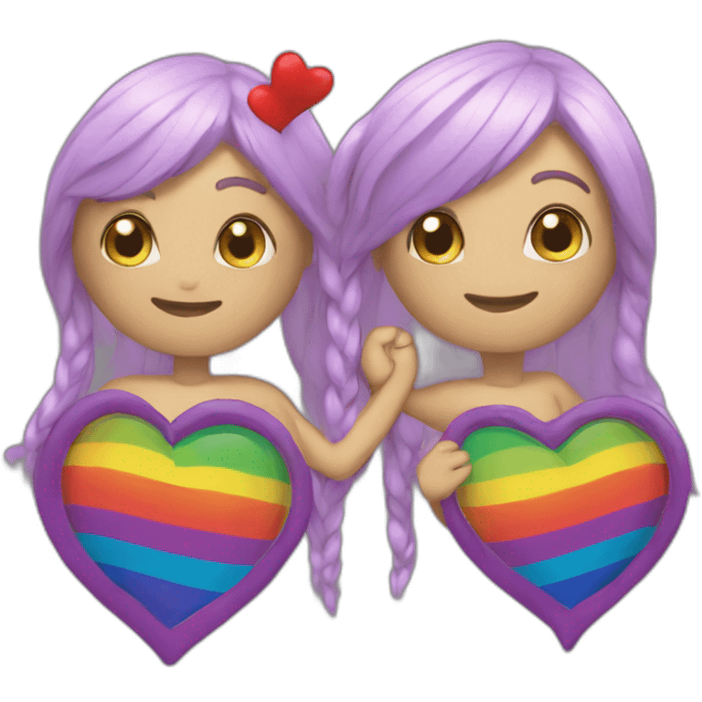 Coeur drapeau lgbt emoji