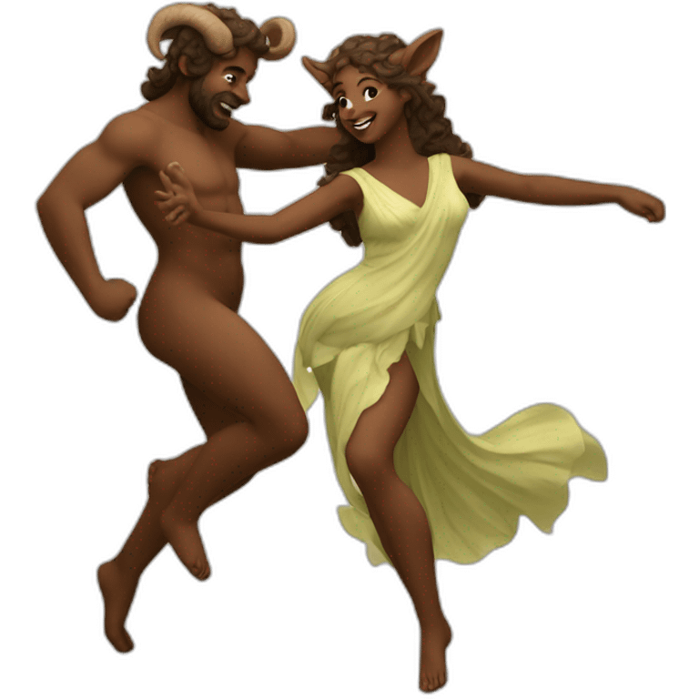 satyr and nymph dancing emoji